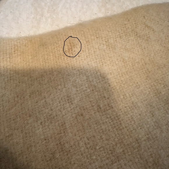 Cream Vintage wool Cardigan with Red and BlueTrim - Picture 11 of 11